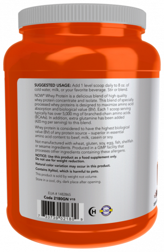 NOW Whey Protein, 907 грамм