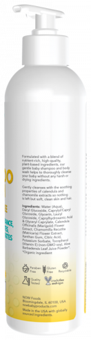 NOW Gentle Baby Shampoo &amp; Body Wash, Fragrance-Free, 237 мл