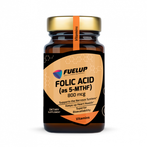 FuelUp Folic Acid (as 5-MTHF) 800 mcg, 120 таблеток