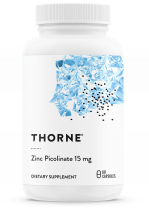Thorne Zinc Picolinate 15 mg, Цинк Пиколинат 15 мг, 60 капсул
