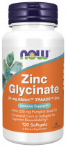 NOW Zinc Glycinate, 120 капсул